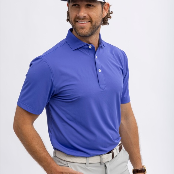 Turtleson Marine Blue Performance Golf Polo Size L NWT Zurich Classic Logo